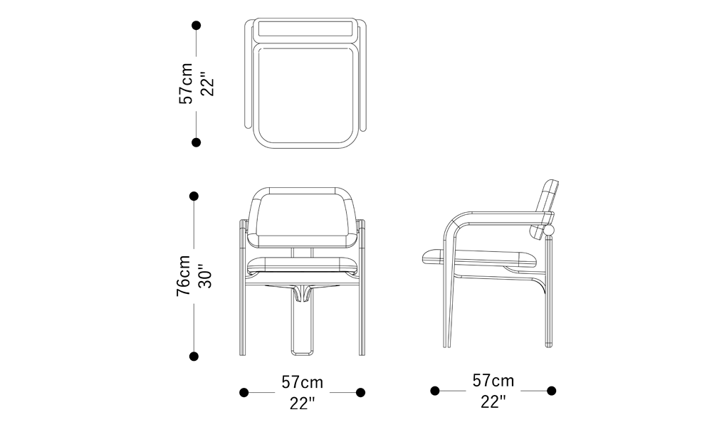 Image of the main dimensions of the product